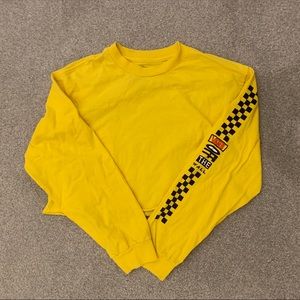 Vans cropped yellow long sleeve shirt